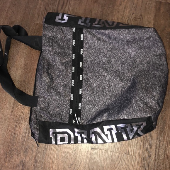 PINK Victoria's Secret Handbags - Victoria Secret Pink Grey Tote Bag